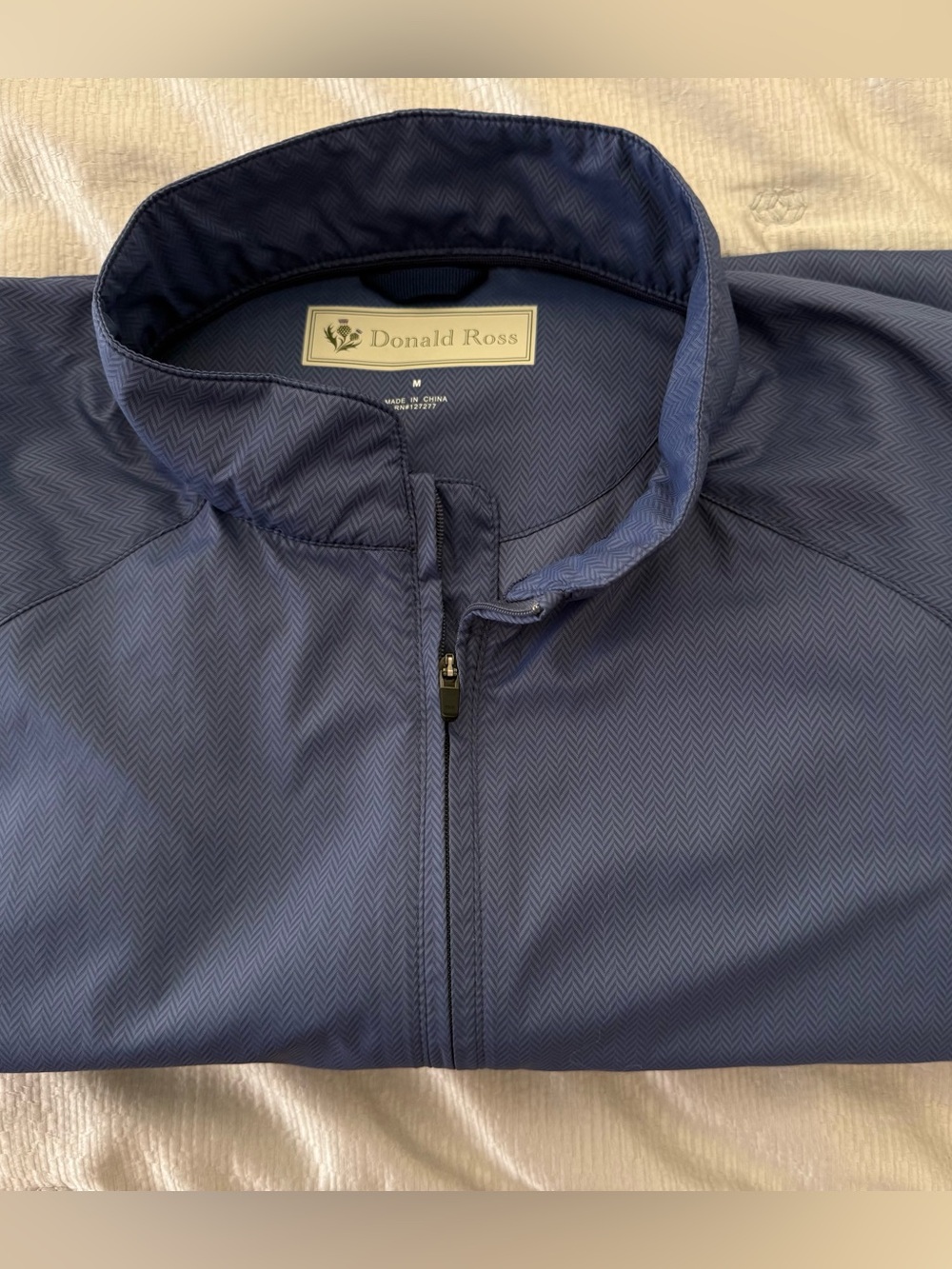 Donald Ross Men’s Blue Quarter Zip Windbreaker Jacket Golf Pullover Size M